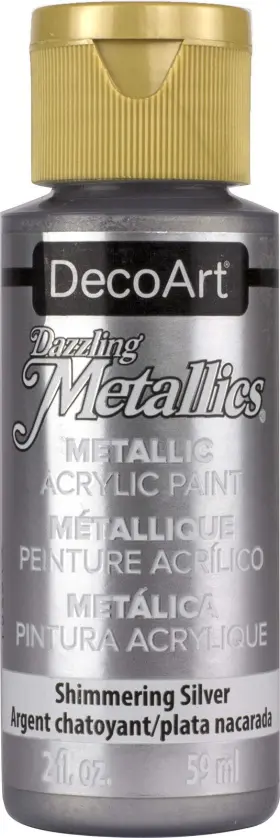 Dm-da070 Decoart Dazzling Metallics 2-ounce Shimmering 2 Fl Oz Pack Of 1 Silver