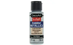 Decoart Dsm2oz-02 Deco Art Sosoft Fabric Acrylic Metallic 2 Fl Oz Pack Of 1 Silver Platinum