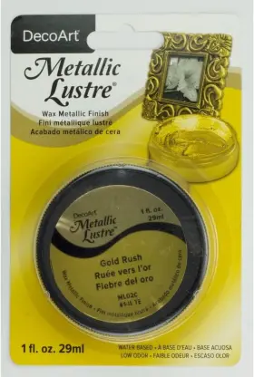 Ml02c-28 Decoart Metallic Lustre Wax 1-ounce Gold Rush 1 Ounce
