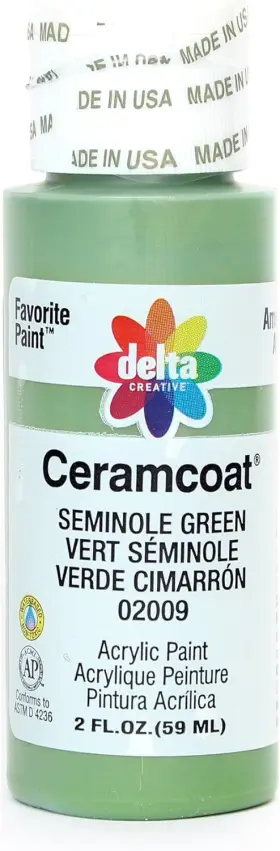 02009 Delta Creative Ceramcoat Acrylic Paint In 2 Fl Oz Pack Of 1 Seminole Green