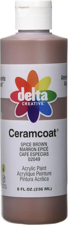 020498 Delta Creative Ceramcoat Acrylic Paint In 8 Fl Oz Pack Of 1 Spice Brown
