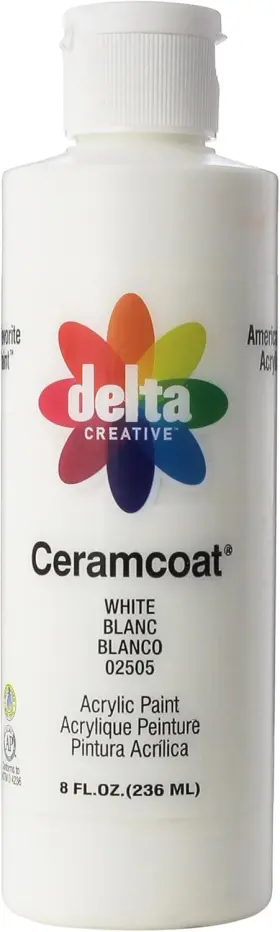 025058 Delta Creative Ceramcoat Acrylic Paint In Assorted 8 Fl Oz Pack Of 1 White