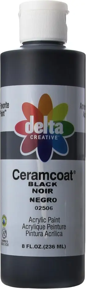025068 Delta Creative Ceramcoat Acrylic Paint In Assorted 8 Fl Oz Pack Of 1 Black