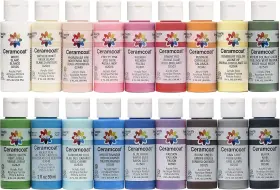Promocmc1 Delta Creative 18 Ceramcoat Acrylic Paint 0.06 Fl Oz Pack Of Top Colors