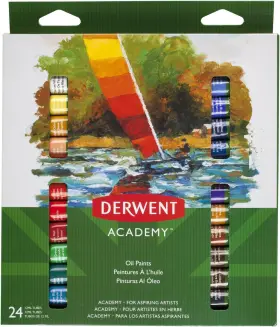 Derwent 043100982241 24 Count Pack Of 1 Blue Green Grey Orange Rose Silver White