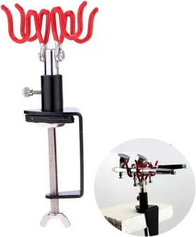 A-holder-01 Deshunke Universal Airbrush Holder Clamp-on Stand Holds Up To 2 Gravity-feed Air