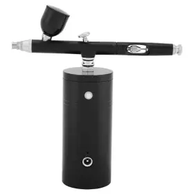 As0m-3721 Dewin Airbrush Kit With Compressor Portable Rechargeable Dual Action 0.3mm 7cc Cap