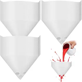 Ud-dingion-10885 Dingion 500 Pcs Paint Strainers Disposable Filter Resin Cone White