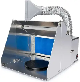 55113 Ditkok Aluminum Airbrush Spray Booth Portable Paint With Led Light Powerf