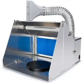 Ditkok 751355182162 Aluminum Airbrush Spray Booth Portable Paint With Led Light Pow