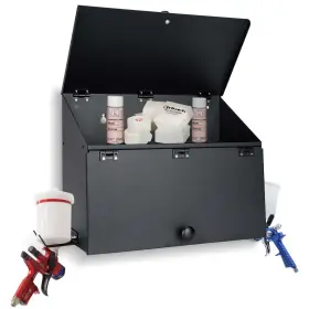 Ditkok 751355182216 Magnetic Booth Box Double Compartment Cabinet With Two Spray Gun Hangers Sp