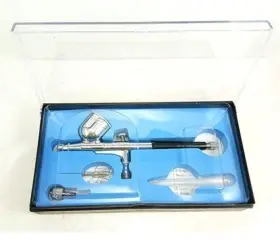Dp Dynamic Power 664111535143 Professional Air Brush Set With 2cc Gravity Feed Cup And 0.2mm Nozzle/needle