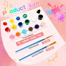 Drayear-a002 Drayear 48 Pieces Mini Acrylic Paint Set Includes 12 Colors Colorful #2