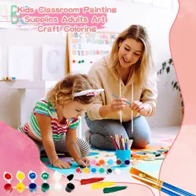 Drayear-a002 Drayear 48 Pieces Mini Acrylic Paint Set Includes 12 Colors Colorful #3