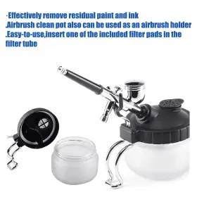 Dtacke 734678050707 Multi-purpose Airbrush Cleaner Cleaning Pot Strong Glass Filters Airb #3