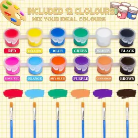 Dua Maiga 600821159064 280 Pcs Mini Acrylic Paint Set For Kids 0.1 Fl Oz Pack Of Color-02 #2