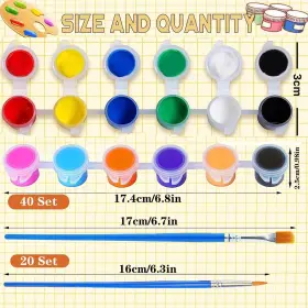 Dua Maiga 600821159064 280 Pcs Mini Acrylic Paint Set For Kids 0.1 Fl Oz Pack Of Color-02 #3