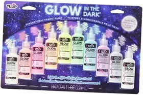44417 Duncan Enterprises Glow In The Dark Dimensional Fabric 0.75 Fl Oz 10 Pack Permanent Washable