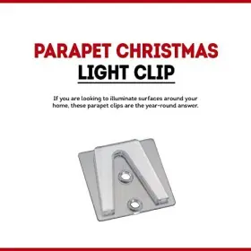 Dyno Seasonal Solutions 681884414925 Parapet Christmas Light Clips Flat Surface For Use Clear Pack Of 100 #3