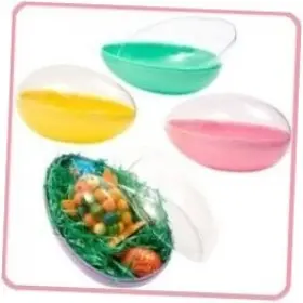Easter 886506547634 One Large 6 Inch Plastic Panoramic Sugar Egg Mold Assorted Colors Clear