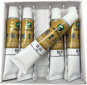 Easyou 602447033346 Maries Big Size Chinese Painting 0.4 Fl Oz Pack Of 5 Tube White