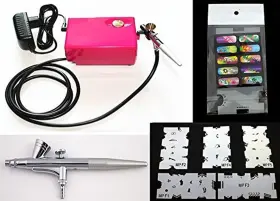 Ac01srkn Ebest Ss Multi-purpose Airbrush Nail Art System Compressor With 5pc Random Airbrus