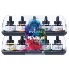 T1125-9902 Ecoline Liquid Watercolour Mixing Set 10 X 30 Ml General Selection
