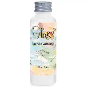Mf-usgy-0723 Eigtwen Gloss Varnish For Acrylic Painting 100ml Clear Transparent