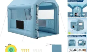 Kkomlbt5ww1z7wgzlx64wqcqcw Eliteedge -kkomlbt5ww1z7wgzlx64wqcqcw Inflatable Spray Paint Tent 10x8x8ft Portable With 480w Blower 10x8x8 Ft