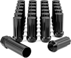 Eoth 705353724916 14mmx2.0 Wheel Lug Nuts 24pcs 1pcs Socket M14x2 Black Thread Xl Spline