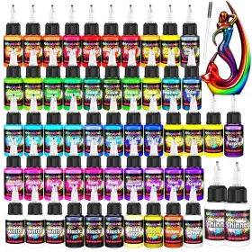 Ab-16 Ercorart Airbrush Paint - 54 Colors With 2 Thinners Ready To Spray Air Brush
