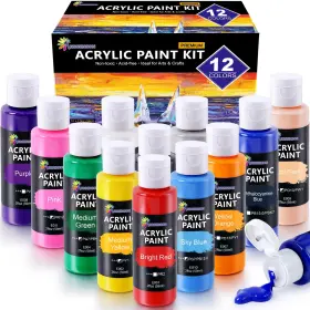 Ap-010 Essenson Acrylic Paint 12 Colors 2 Fl Oz Pack Of