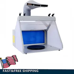 Etsg 699903868499 Airbrush Paint Spray Booth Kit With 3 Led Lights 4 Holders 1 Holder