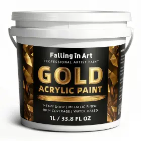 Ct0885 Falling In Art Gold Metallic Acrylic Paint 33.8 Fl Oz Pack Of 1