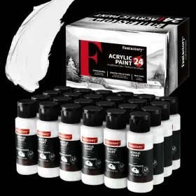 Eu-wap-60x24 Fantastory White Acrylic Paint Set 24x2oz 1 Count Pack Of Colors