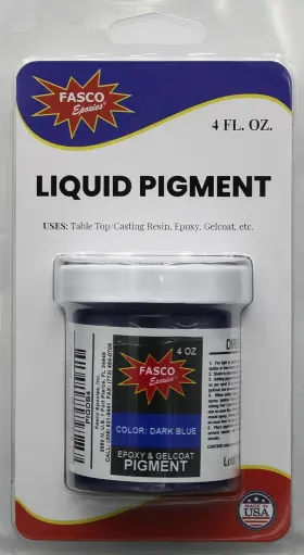 Fasco Epoxies 819794020626 Dark Blue Pigment For Epoxy Resin Gelcoat 4 Fl Oz Pack Of 1 Medium
