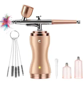 Fehrominger 785382311592 Airbrush Kit With Compressor 30psi Portable Gun Rechargeable Handheld