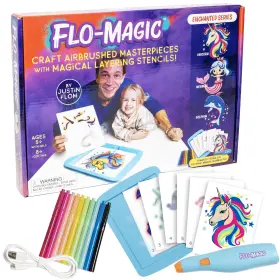 B0d96spw23 Flo-magic Enchanted Airbrush Marker Stencil Art Kit - Unicorn Mermaid Dolphin