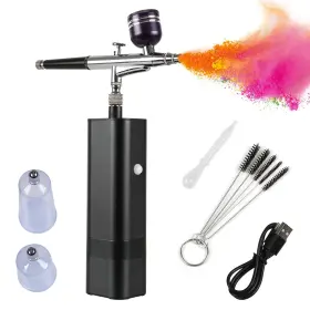 Folgtek 728062266966 Makeup Airbrush Kit Sprayer Paint Spray 32psi With Compressor Portable Cordle
