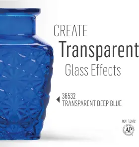 Folkart 028995365324 Murano Transparent Acrylic 1 Count Pack Of Deep Blue #3