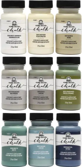 Folkart 028995518638 Home D Cor Chalk Finish Paint Set 2 18 Fl Oz Pack Of 1 Natural