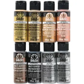 Folkart 028995520716 Metallic Acrylic Craft Paint Set 16 Fl Oz Pack Of 1