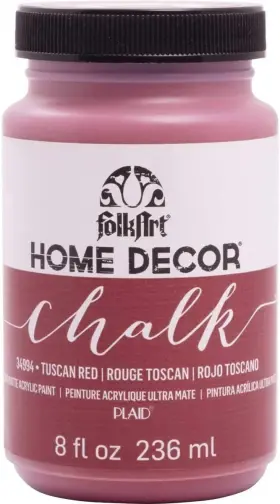 130210 Folkart 34994 Home Decor Chalk Furniture And 8 Fl Oz Pack Of 1 Tuscan Red