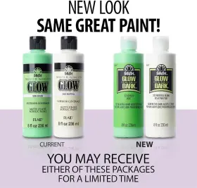 322e Folkart Glow In The Dark Acrylic Paint 8 Oz Fl Pack Of 1 Neutral #2