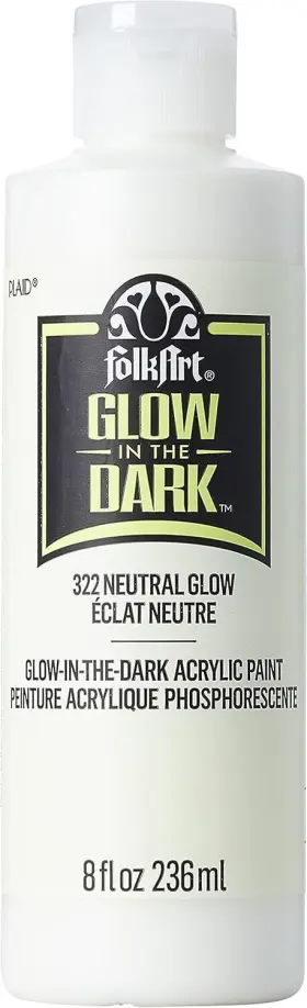322e Folkart Glow In The Dark Acrylic Paint 8 Oz Fl Pack Of 1 Neutral