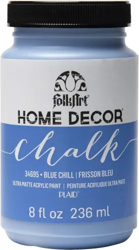 34695 Folkart Home D Cor Chalk Finish Acrylic 8 Fl Oz Pack Of 1 Blue Chill