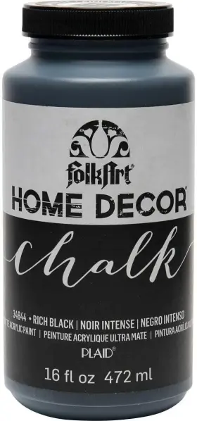 34844 Folkart Home Decor Chalk Furniture And Acrylic 16 Fl Oz Pack Of 1 Rich Black