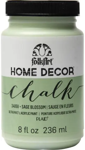 34868 Folkart Home D Cor Chalk Finish Acrylic 8 Fl Oz Pack Of 1 Sage Blossom