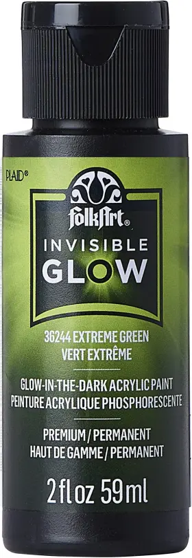 36244 Folkart Invisible Glow Acrylic Craft 2 Fl Oz Pack Of 1 Extreme Green