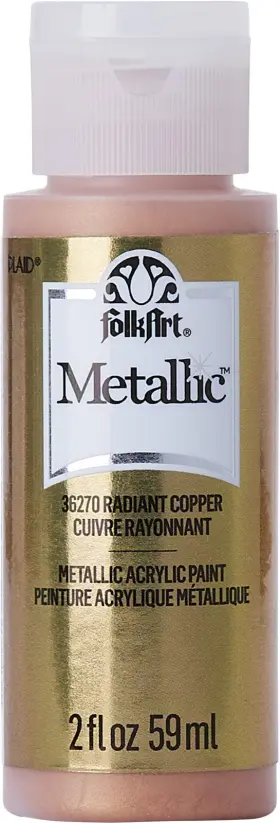 36270 Folkart Metallic Acrylic Craft Paint 2 Fl Oz Pack Of 1 Radiant Copper